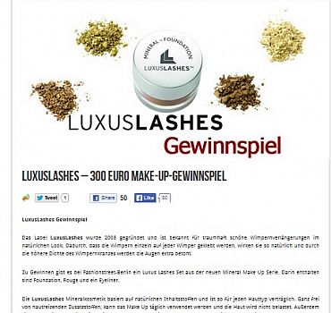 Gewinnen Sie jetzt ein Mineral Set von LUXUSLASHES®